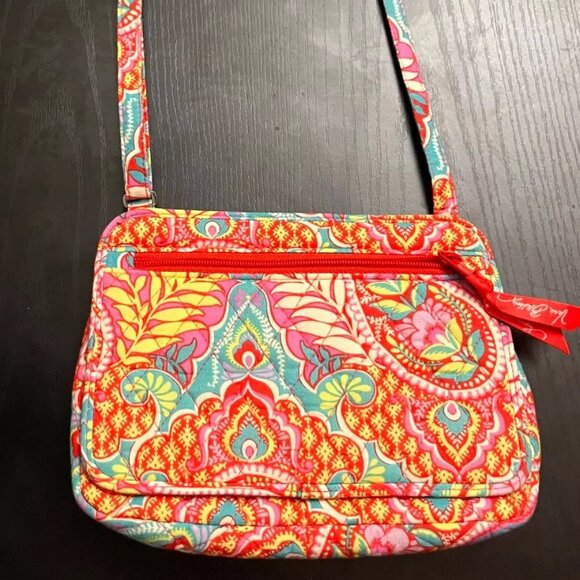 VERA BRADLEY y2k Excellent Crossbody EUC Wallet Purse Paisley In Paradise Strap - Picture 1 of 8